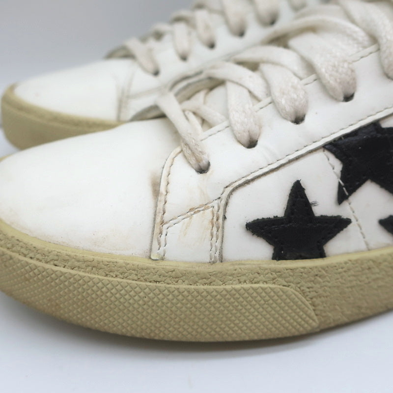 Saint Laurent Court Classic Star Sneakers White & Black Leather Size 36.5 product image 6, provided for visual reference and
