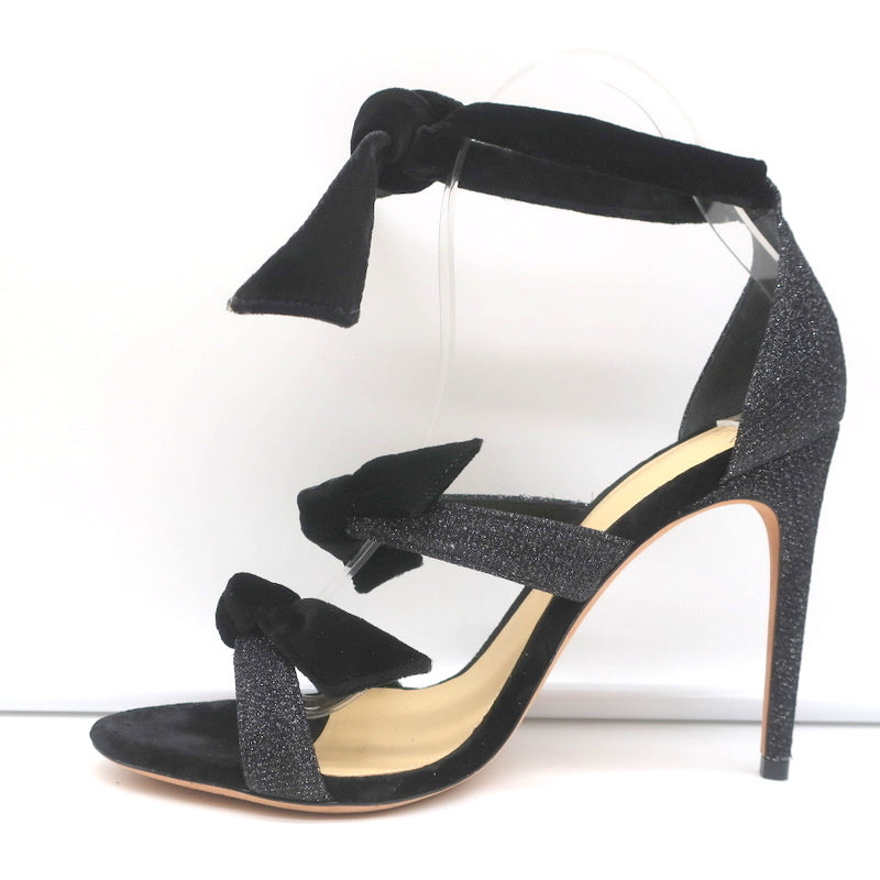 Alexandre Birman Mary Knot Sandals Black Glitter & Velvet Size 39 NEW product image 6, provided for visual reference and