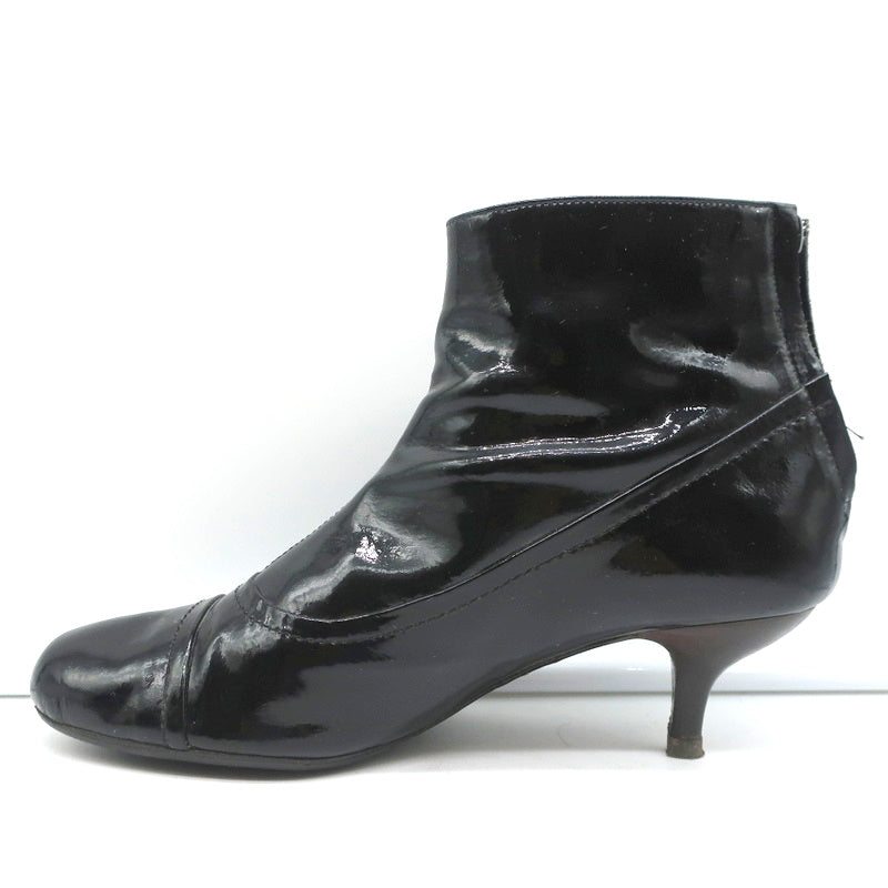 Lanvin Ankle Boots Black Patent Leather Size 41 Kitten Heel Booties product image 6, provided for visual reference and