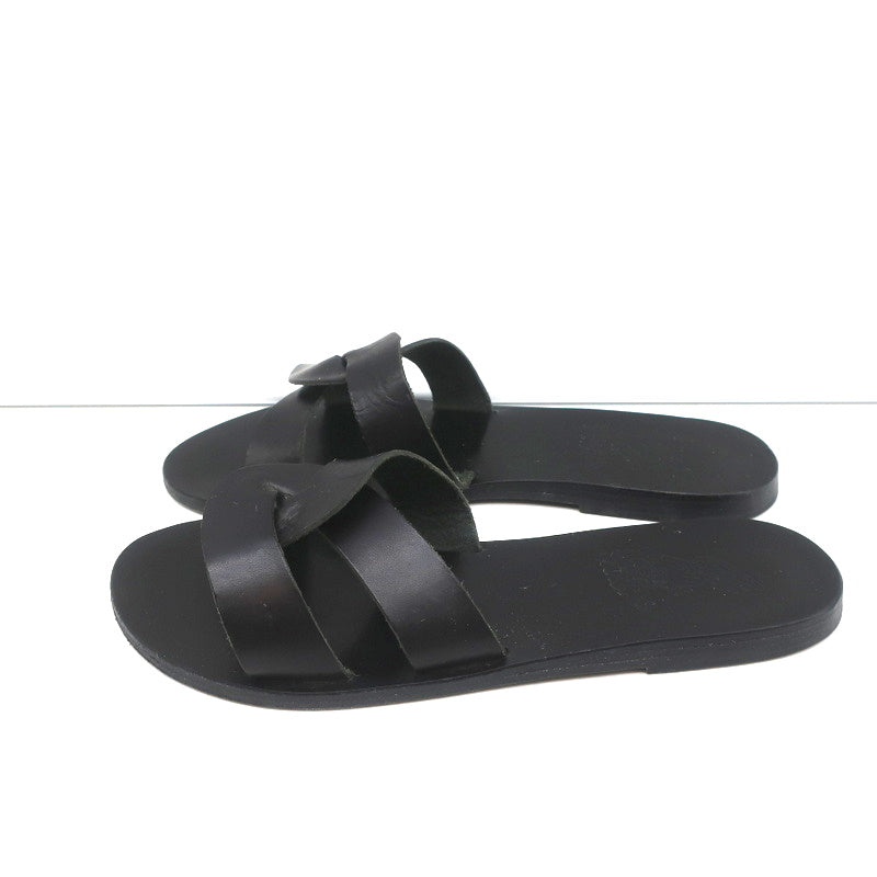 Ancient Greek Sandals Desmos Slides Black Leather Size 38 product image 6, provided for visual reference and product detail