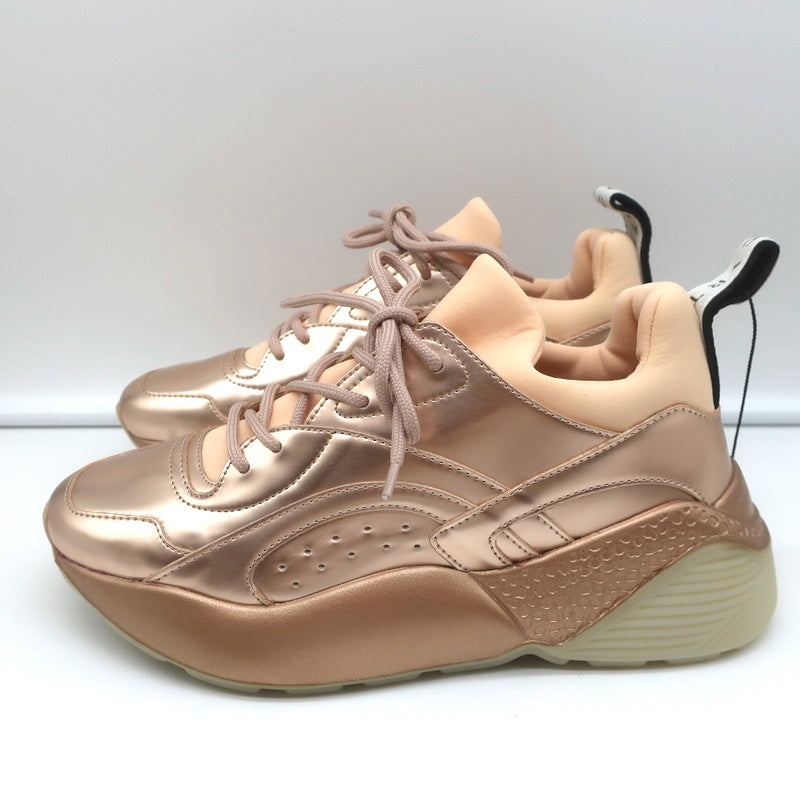 Stella McCartney Eclypse Sneakers Rose Gold Metallic Faux Leather Size 38 NEW product image 6, provided for visual reference