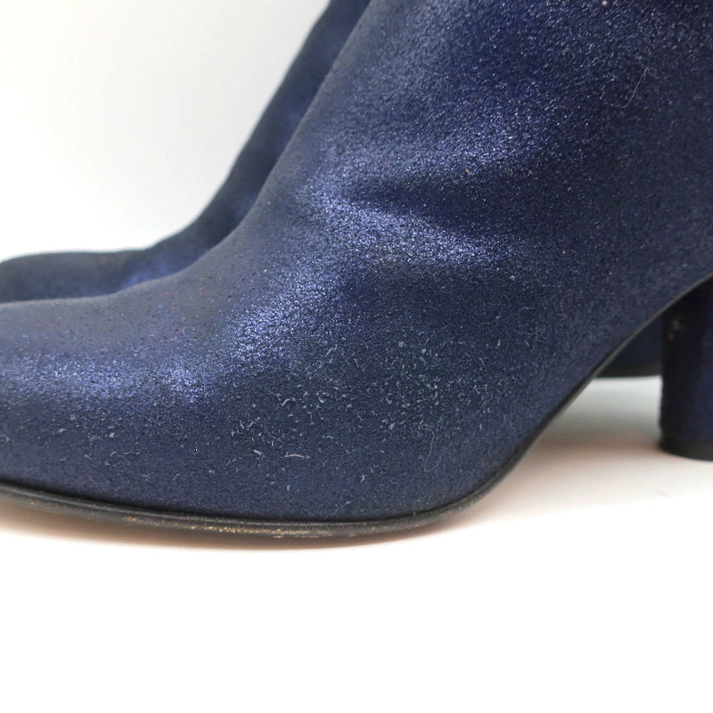 Maison Margiela Ankle Boots Navy Metallic Suede Size 38 product image 6, provided for visual reference and product detail