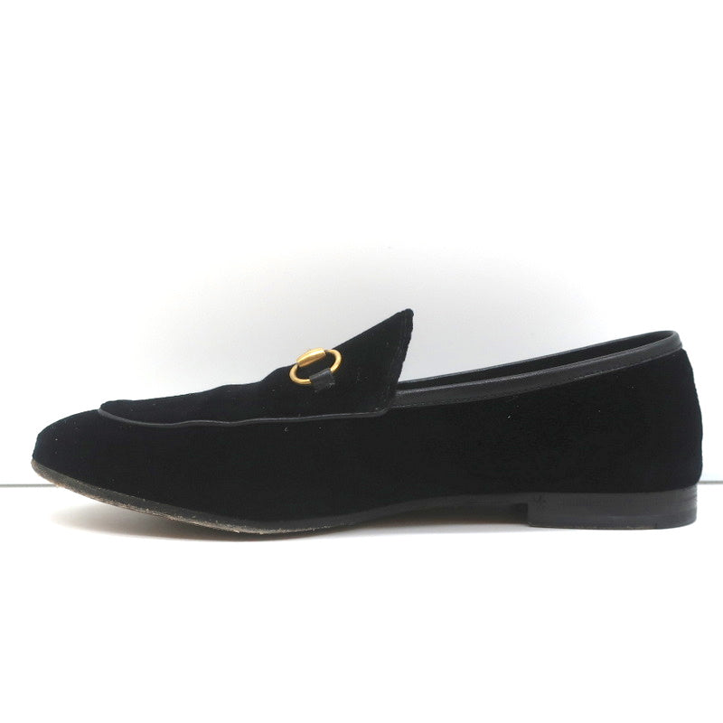 Gucci Jordaan Horsebit Loafers Black Velvet Size 37.5 product image 6, provided for visual reference and product detail