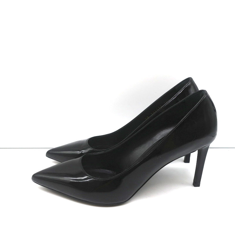 Saint Laurent Paris 80 Pumps Black Patent Leather Size 37.5 Pointed Toe Heels product image 5, provided for visual reference