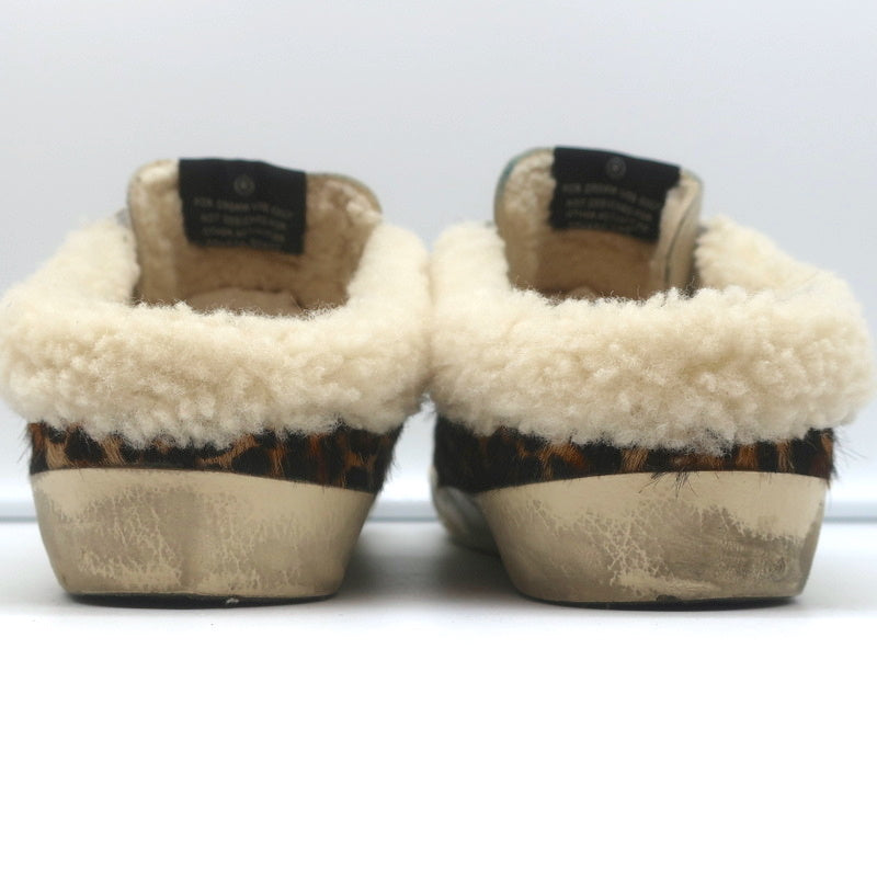 Golden Goose Superstar Sabot Shearling Sneakers Leopard Print Calf Hair Size 37 product image 7, provided for visual