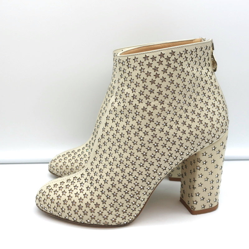 Charlotte Olympia Alba Star Ankle Boot Cream Crystal-Embellished Leather Size 38 product image 7, provided for visual