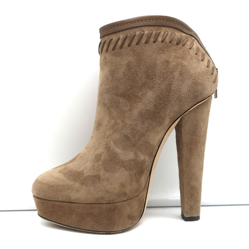 Jimmy Choo Ankle Boots Evans Brown Whipstitch Suede Size 35.5 Platform Booties product image 7, provided for visual