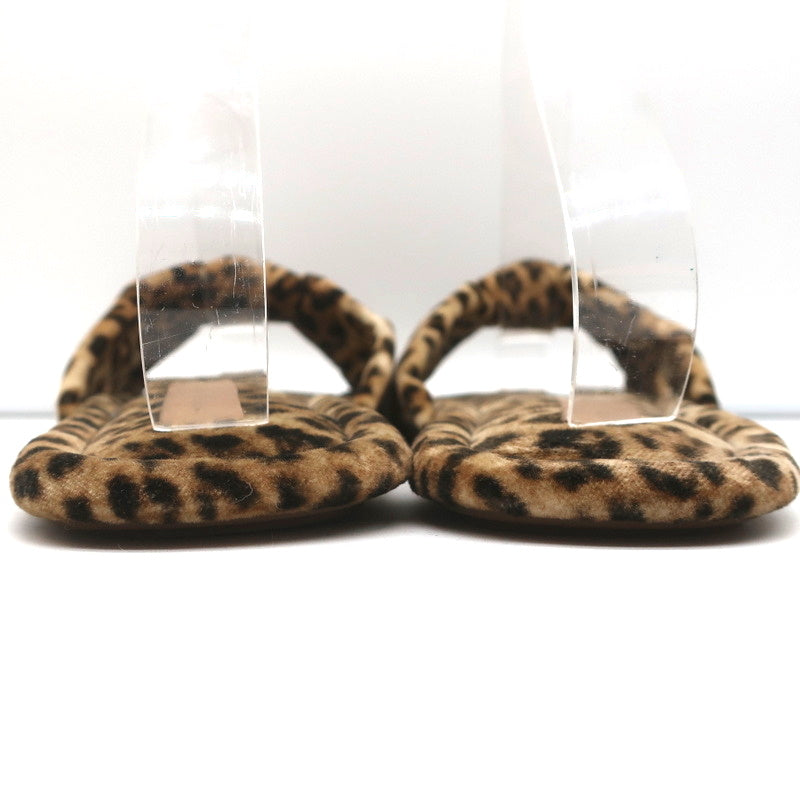 Loeffler Randall Puffy Knot Sandals Leopard Print Velvet Size 11 Flat Slides product image 7, provided for visual reference