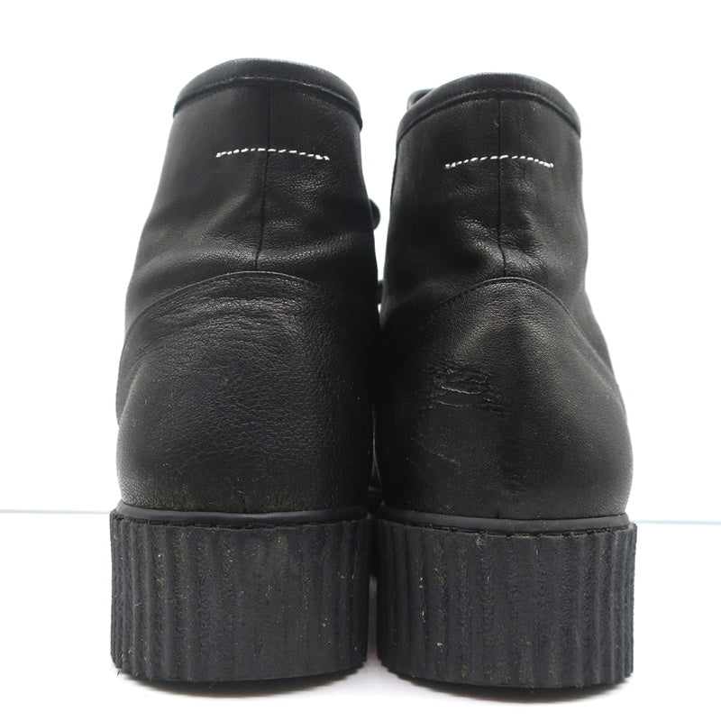 MM6 Maison Margiela High Top Platform Creeper Sneakers Black Leather Size 41 product image 7, provided for visual reference