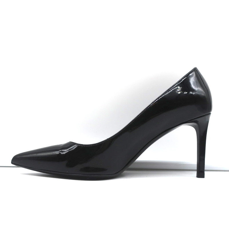 Saint Laurent Paris 80 Pumps Black Patent Leather Size 37.5 Pointed Toe Heels product image 6, provided for visual reference