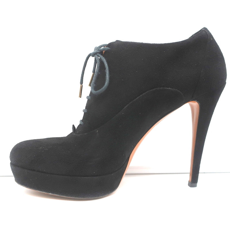 Gucci Betty Lace-Up Platform Booties Black Suede Size 38.5 product image 6, provided for visual reference and product detail
