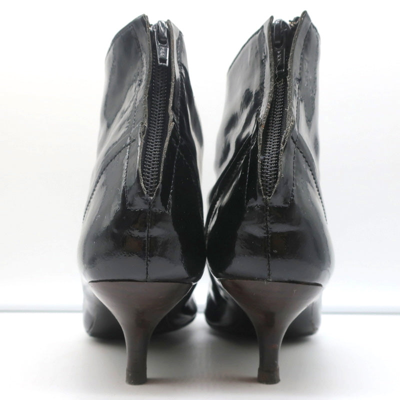 Lanvin Ankle Boots Black Patent Leather Size 41 Kitten Heel Booties product image 7, provided for visual reference and