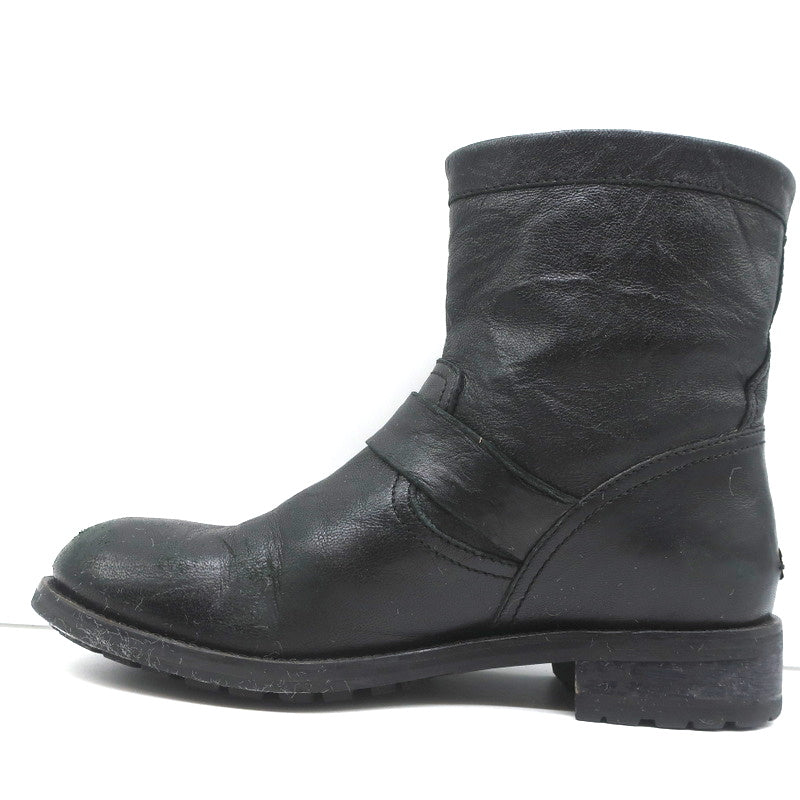 Jimmy Choo Youth Biker Boots Black Leather Size 38 Buckled Ankle Boots product image 7, provided for visual reference and