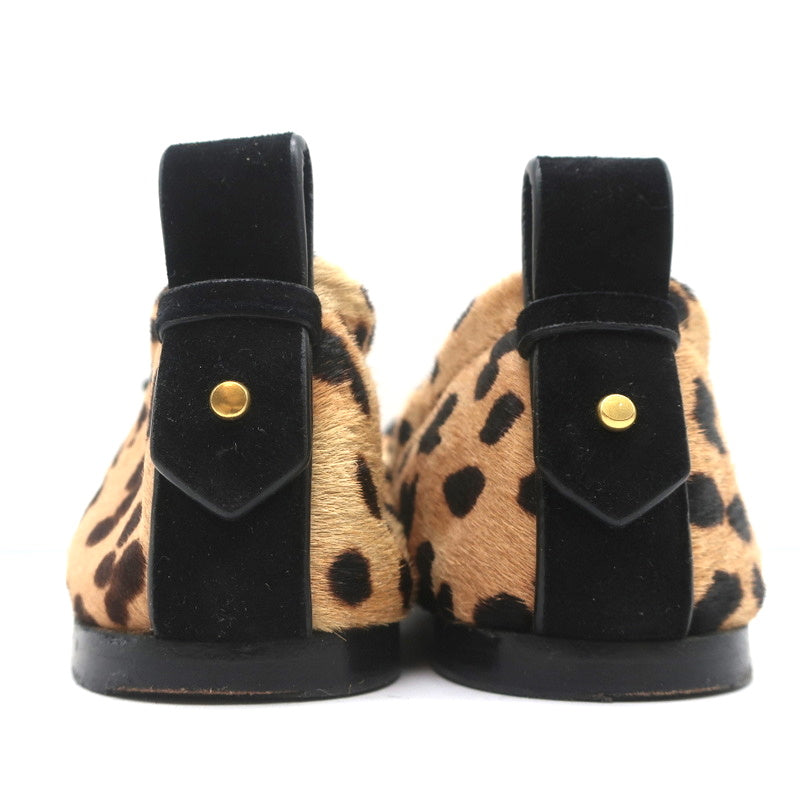 Frame Square Toe Ballet Flats Le Sunset Leopard Print Calf Hair Size 37.5 product image 8, provided for visual reference and