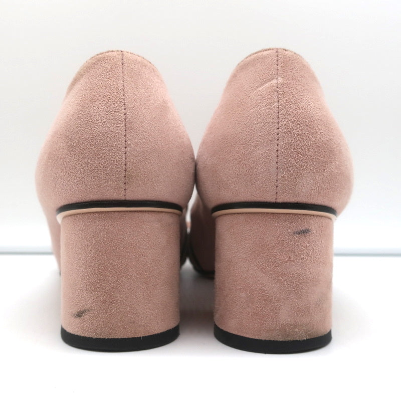 Gucci Marmont Mid-Heel Pumps Light Pink Fringed Suede Size 38 product image 8, provided for visual reference and product