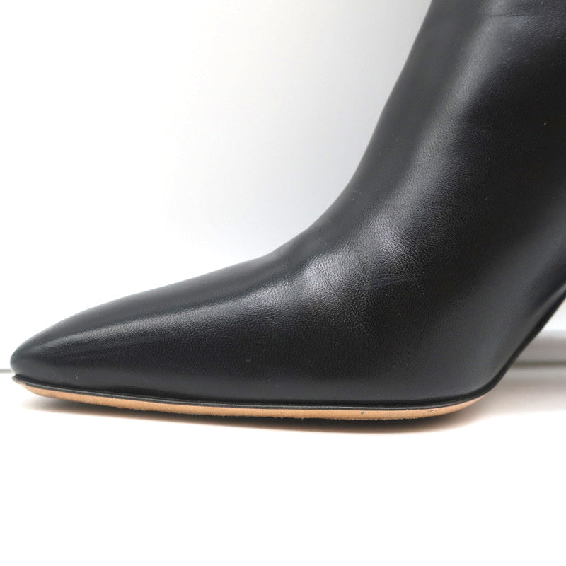 Valentino Rockstud Trim Mid-Calf Boots Black Leather Size 38 High Heel product image 8, provided for visual reference and