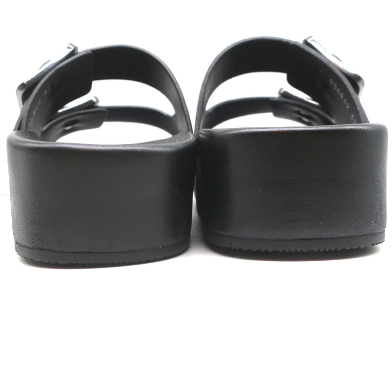 Balenciaga Mallorca Platform Slide Sandals Black Leather Size 37 NEW product image 8, provided for visual reference and
