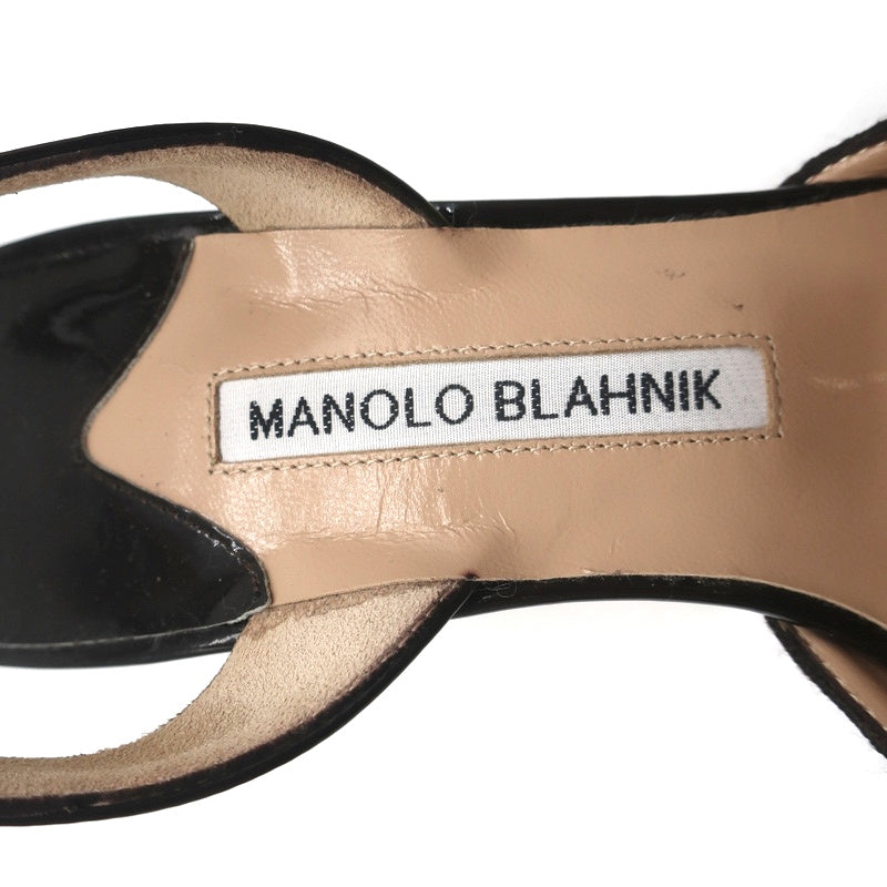 Manolo Blahnik Carolyne Slingback Pumps Leopard Jacquard & Patent Size 38.5 product image 8, provided for visual reference