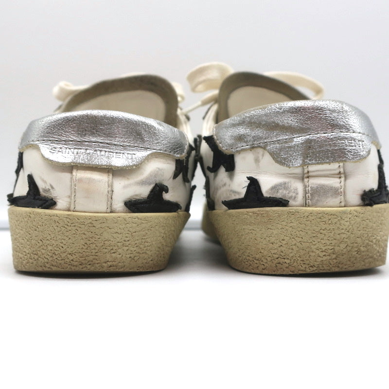 Saint Laurent Court Classic Star Sneakers White & Black Leather Size 36.5 product image 8, provided for visual reference and