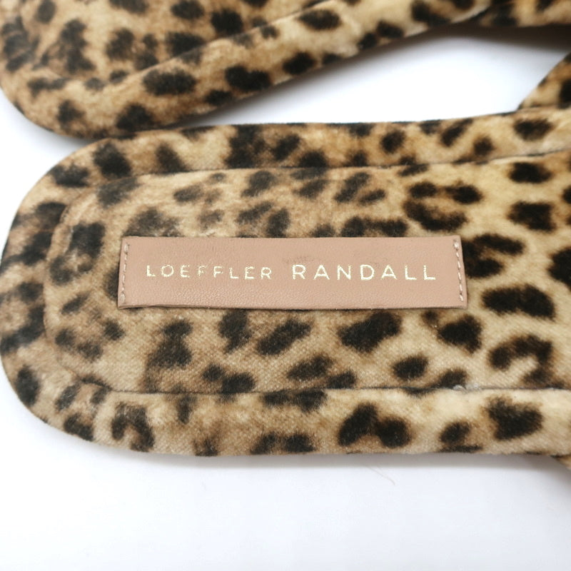 Loeffler Randall Puffy Knot Sandals Leopard Print Velvet Size 11 Flat Slides product image 8, provided for visual reference