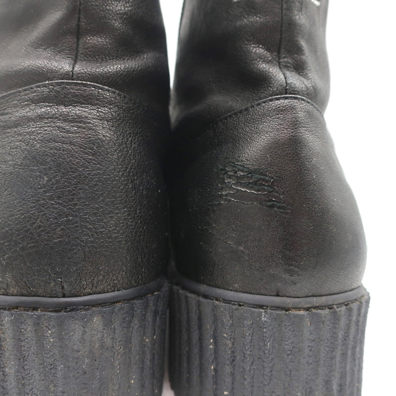 MM6 Maison Margiela High Top Platform Creeper Sneakers Black Leather Size 41 product image 8, provided for visual reference