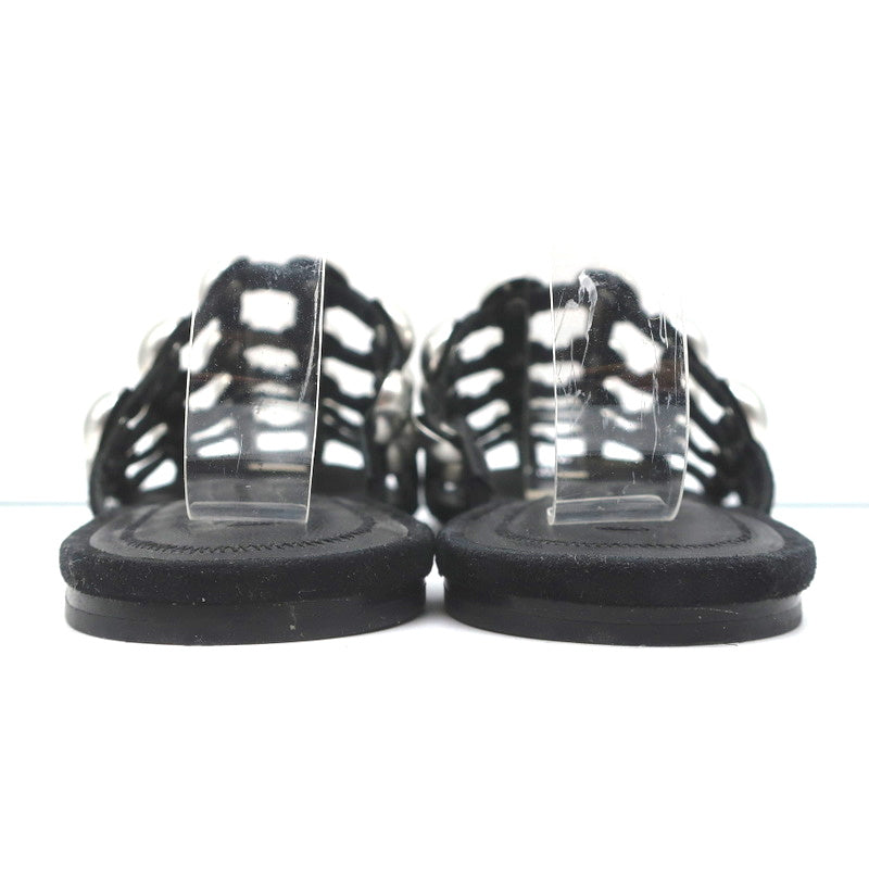 Alexander Wang Amelia Mules Black Studded Suede Size 37 Caged Sandals product image 8, provided for visual reference and