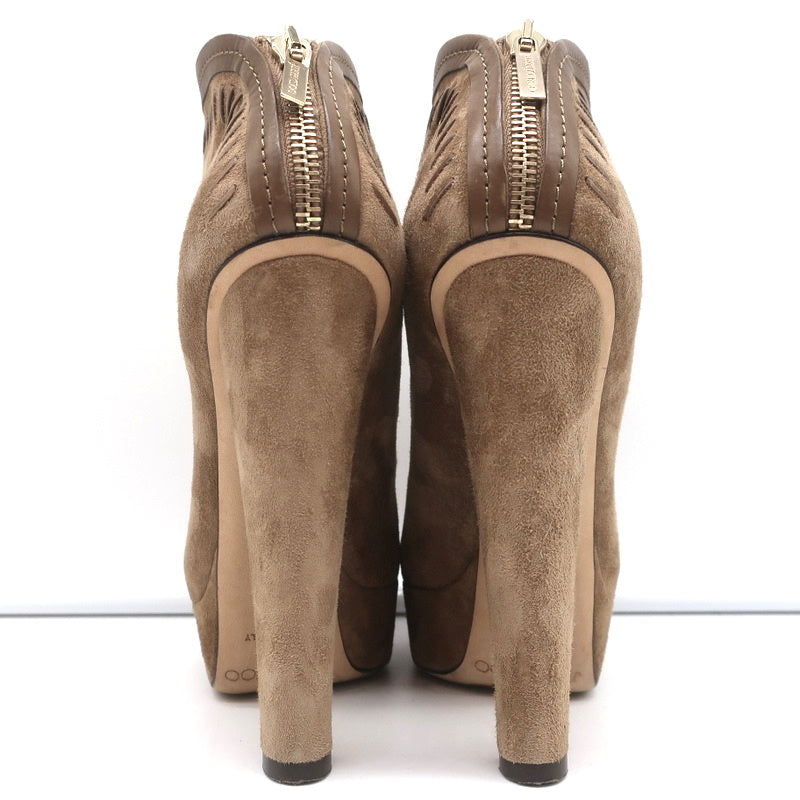 Jimmy Choo Ankle Boots Evans Brown Whipstitch Suede Size 35.5 Platform Booties product image 8, provided for visual