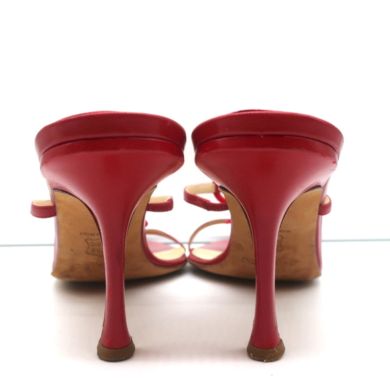 Jimmy Choo Ring Slide Sandals Red Leather Size 41 Open Toe Heels product image 8, provided for visual reference and product