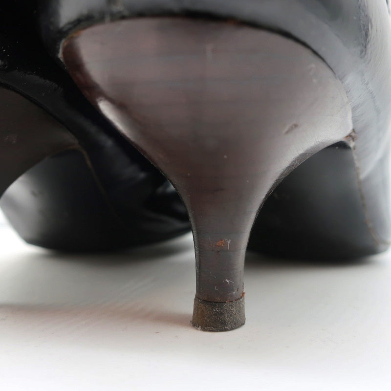 Lanvin Ankle Boots Black Patent Leather Size 41 Kitten Heel Booties product image 8, provided for visual reference and