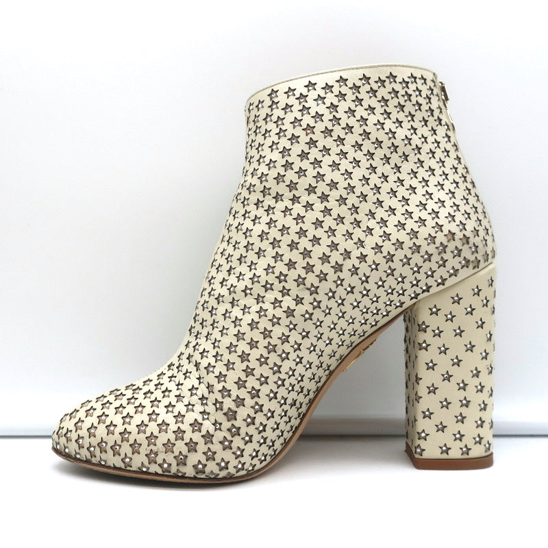Charlotte Olympia Alba Star Ankle Boot Cream Crystal-Embellished Leather Size 38 product image 8, provided for visual