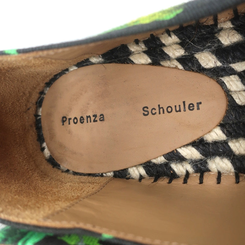 Proenza Schouler Espadrilles Black Floral Print Canvas Size 6 Slip-On Flats product image 8, provided for visual reference