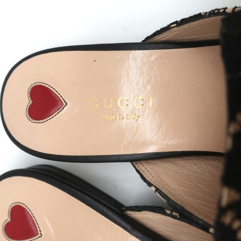 Gucci Princetown Horsebit Loafer Mules Black Lace Size 39 product image 8, provided for visual reference and product detail