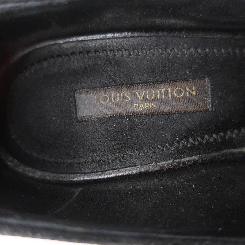 Louis Vuitton Ball Whip Crisscross Pumps Black Leather Size 35.5 Open Toe Heels product image 9, provided for visual