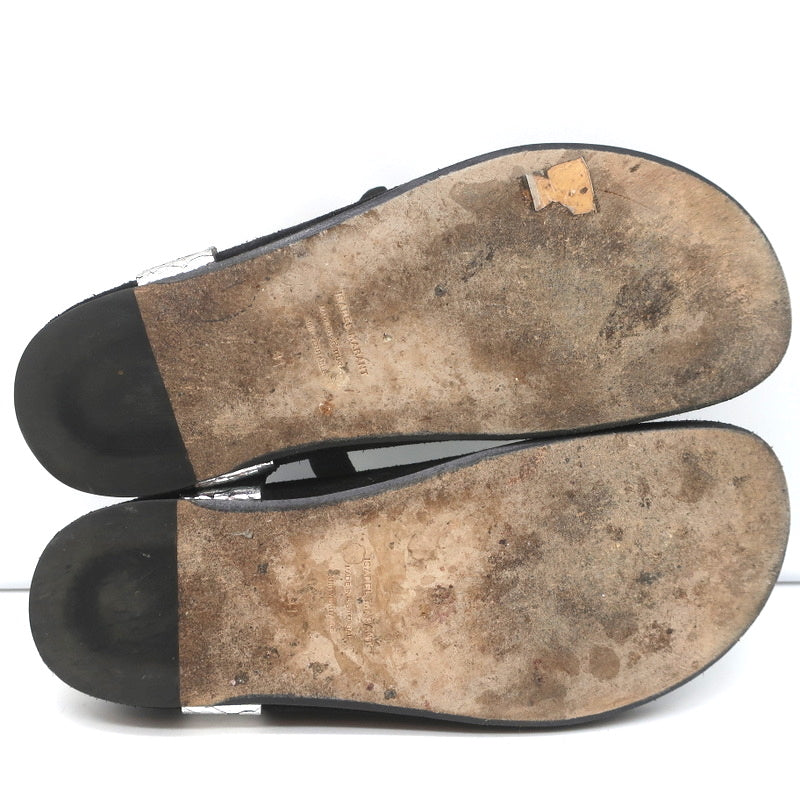 Isabel Marant Leakey Ruffle Sandals Silver Metallic Leather Size 41 product image 7, provided for visual reference and