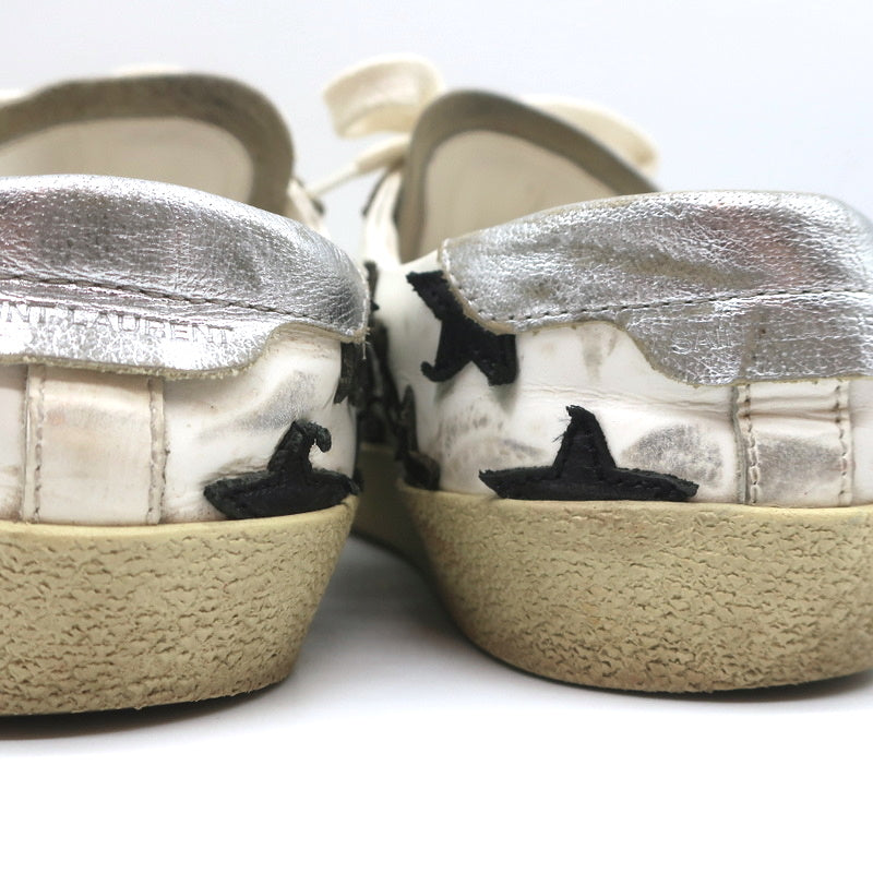 Saint Laurent Court Classic Star Sneakers White & Black Leather Size 36.5 product image 9, provided for visual reference and