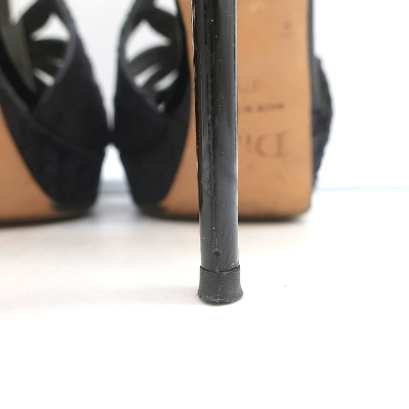 Christian Dior Platform Cut-Out Sandals Black Snakeskin & Patent Size 37.5 product image 9, provided for visual reference