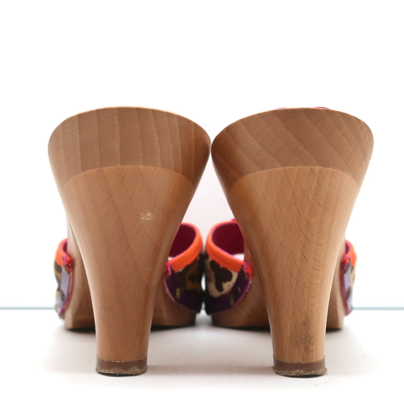 Moschino Cheap and Chic Bow Clog Sandals Leopard Print Size 40 High Heel Slides product image 9, provided for visual
