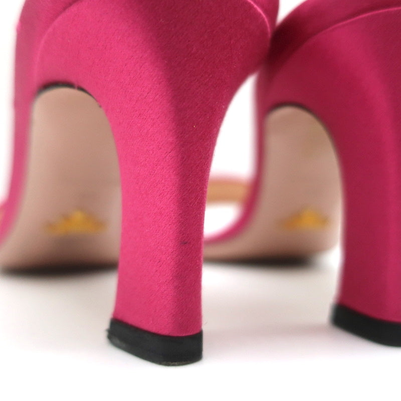Prada Ombre Sequin Mules Fuchsia Satin Size 38 Open Toe Slide Sandals product image 9, provided for visual reference and