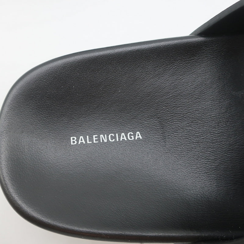 Balenciaga Mallorca Platform Slide Sandals Black Leather Size 37 NEW product image 9, provided for visual reference and