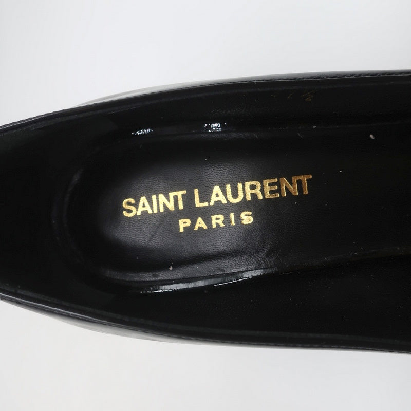 Saint Laurent Paris 80 Pumps Black Patent Leather Size 37.5 Pointed Toe Heels product image 8, provided for visual reference