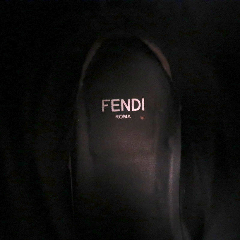 Fendi Riding Boots Black Croc-Trim Leather Size 36 Flat Knee High Boots product image 9, provided for visual reference and