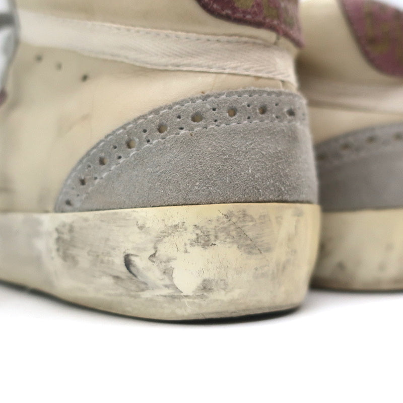 Golden Goose Mid Star Sneakers Off-White Leather & Purple Suede Size 37 product image 9, provided for visual reference and