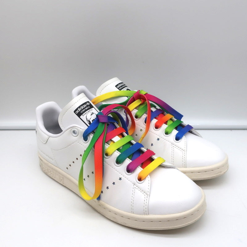 Stella McCartney x Stan Smith Vegan Sneakers White/Rainbow Size 5.5 product image 1, provided for visual reference and
