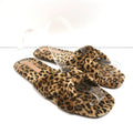 Loeffler Randall Puffy Knot Sandals Leopard Print Velvet Size 11 Flat Slides product image 1, provided for visual reference