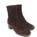 Gianvito Rossi Block Heel Ankle Boots Dark Brown Suede Size 38 product image 1, provided for visual reference and product