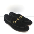 Gucci Jordaan Horsebit Loafers Black Velvet Size 37.5 product image 1, provided for visual reference and product detail