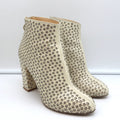 Charlotte Olympia Alba Star Ankle Boot Cream Crystal-Embellished Leather Size 38 product image 1, provided for visual