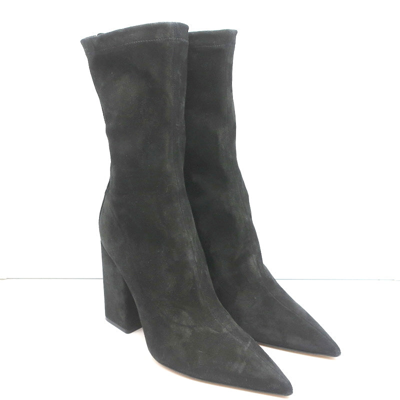 Paris Texas Mama Daily Boots Charcoal Stretch Suede Size 40 Pointed Toe product image 1, provided for visual reference and