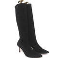 Manolo Blahnik Pascalare Knee High Boots Black Stretch Suede Size 38.5 product image 1, provided for visual reference and