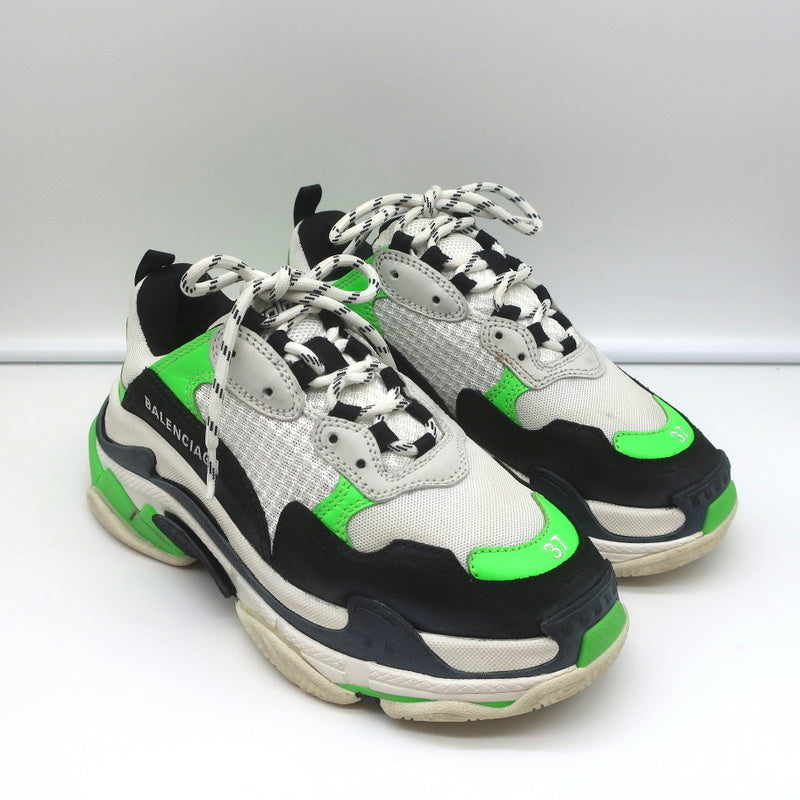 Balenciaga Triple S Sneakers White/Black/Neon Green Size 37 product image 1, provided for visual reference and product